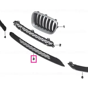 Grille, open, bottom - BMW Chilipir