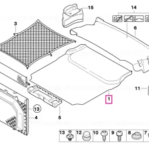 removable panel for luggage compartment - BMW Cel mai vândut