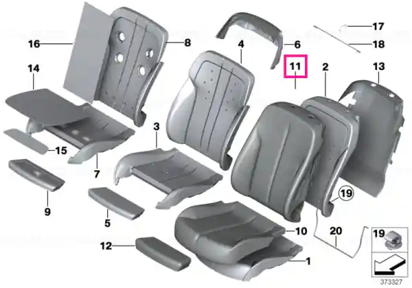 Cel mai vândut Pernă spate piele LCEX ELF.WEISS LCEX ELF. WEISS - BMW