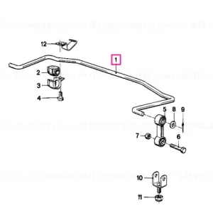 Stabilizer, rear D=13,5MM - BMW Cumpărături sigure