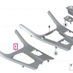 Reducere Decor panel for centre console FINELINE WAVE - BMW