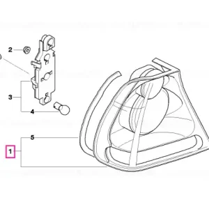 Right rear light, white turn indicator - BMW Transport gratuit