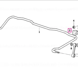 Suport cauciuc stabilizator D=17MM - BMW Plată securizată