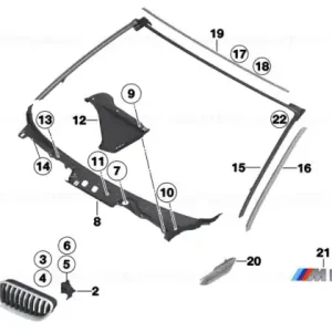 Grille, front, right - BMW Ieftin