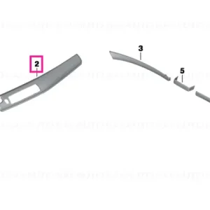 Capac tablou bord pasager argintiu - BMW Plată sigură