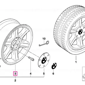 Ultima șansă Light alloy rim 7JX16     ET:20 - BMW