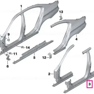 Bestseller Column B with left rocker panel - BMW