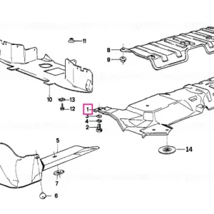 Disponibil imediat Heat insulation tunnel bottom - BMW