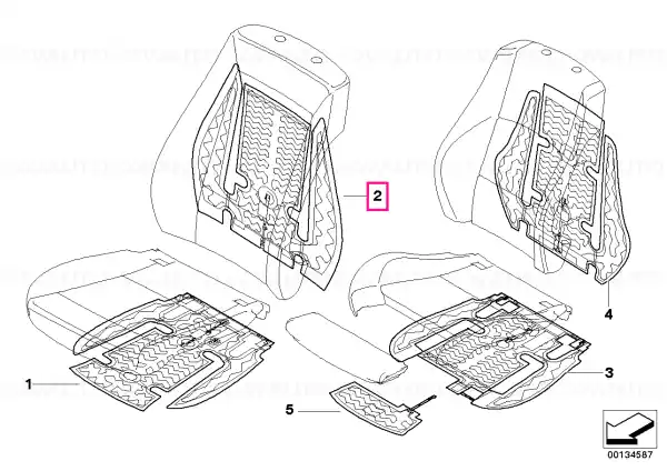 Heat elmnt, backrest, base leather/vinyl - BMW Vezi acum