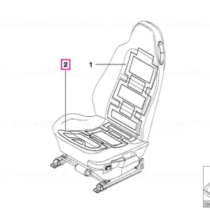 Heating element, seat - BMW Doar azi