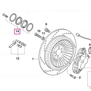Doar azi Set reparație etrier frână D=32/34MM - BMW Motorrad