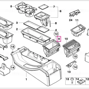 Storing partition rear SCHWARZ/CHROM - BMW Super ofertă