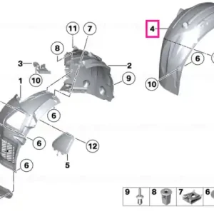 Husă carcasă roată spate stânga - BMW Livrare gratuită