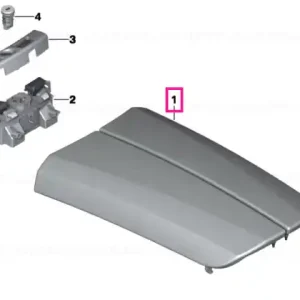 Armrest, leather, front middle ELFENBEINWEISS - BMW Promoție