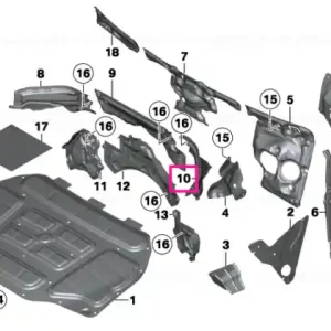 Soundinsulation,bulkh.upper section,left - BMW Expediere rapidă