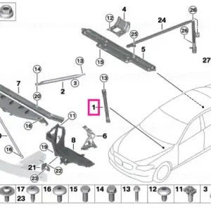 Livrare gratuită Crossbrace, rear right - BMW
