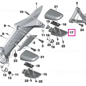 Disponibil imediat Footrest, rear left - BMW Motorrad