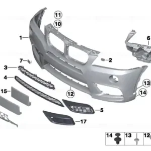 Drilling template, licence plate front M-PAKET - BMW Ieftin