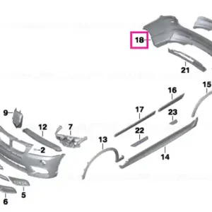Panel, bumper, primed, rear M-PAKET - BMW Promoție