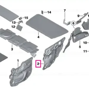 Sound insulating door rear left - BMW - Mini Plată sigură