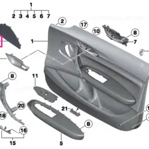 Cumpără online Trim difuzor plastic stanga SCHWARZ - BMW