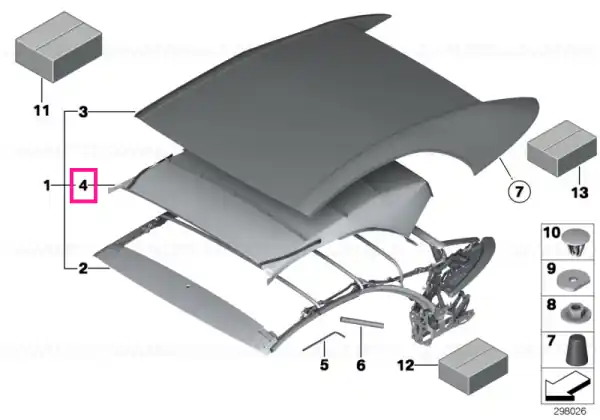 Internal head lining SCHWARZ - BMW Calitate înaltă