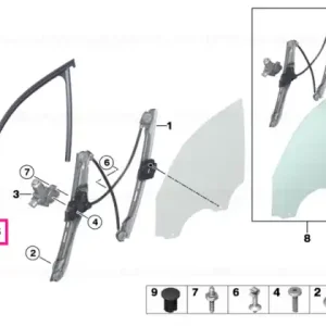 Window guide, left front door X-LINE - BMW Plată sigură