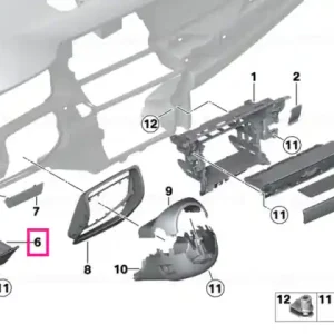 Folding box, driver's side SCHWARZ - BMW Livrare rapidă