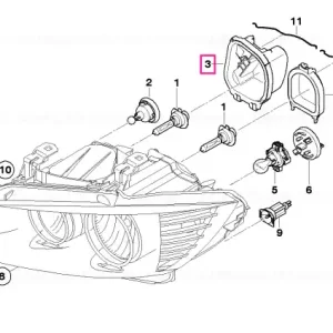 Ofertă specială Capac far lung dreapta ZKW - BMW