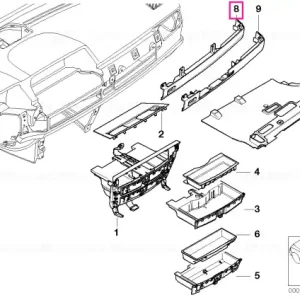 Cumpără online Capac bord dreapta DARK SILVER - BMW