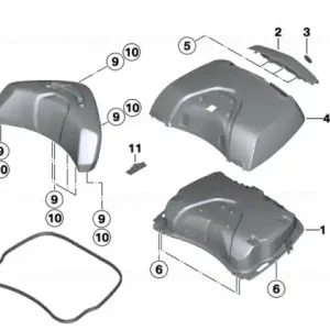 Umplutură spate TopCase BLACK - BMW Motorrad Plată sigură