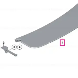 Parcel shelf, rear SCHWARZ - BMW Cumpără online
