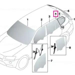 Side window fixed, black rear right SSG - BMW Cumpără acum