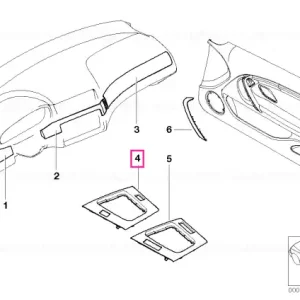 Retur ușor Bottom panel, storage partition, alumin. U-TURN - BMW
