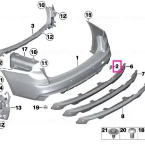 Reducere specială Capac cârlig remorcare spate grunduit M - BMW