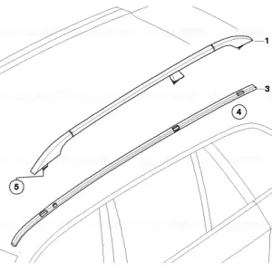 Retur gratuit Roof railing, right SW HOCHGLANZ - BMW
