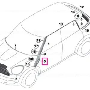 Cel mai bun preț Trim semnalizare laterala dreapta BLACK BLACK CHECKERED - BMW - Mini