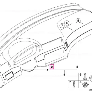 Decorative strip, alum., I-panel, centre U-TURN - BMW Calitate înaltă