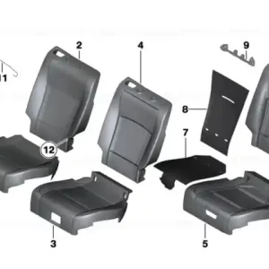 Husa piele scaun dreapta NEGRU LCSW SCHWARZ - BMW Mai ieftin