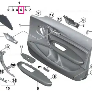 Super ofertă Armrest, leather, front right PERLGRAU - BMW