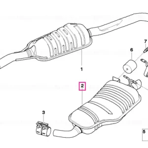 Rear silencer - BMW Plată sigură