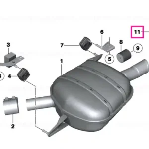 Capac reparatie esapament SCHWARZ CHROM - BMW Bestseller