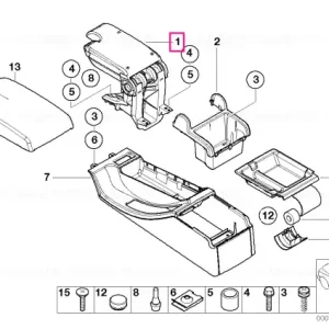 Ultima șansă Armrest leather SCHWARZ - BMW
