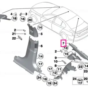 Promoție Ornament stalp C superior dreapta ANTHRAZIT - BMW