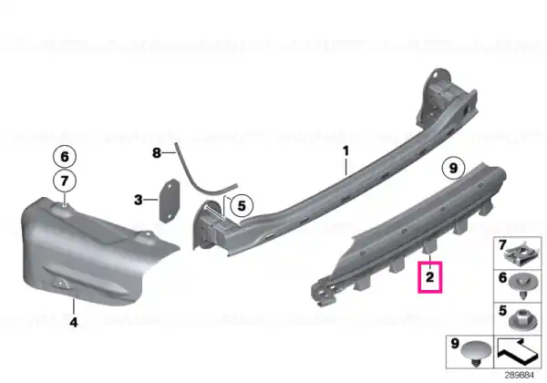 Ofertă Suport adaptor bara protectie spate - BMW Seria 5 F10 - tip motor S63M