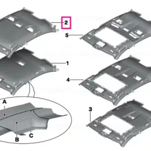 Reducere extra Moulded roofliner, Alcantara INDIVIDUAL - BMW