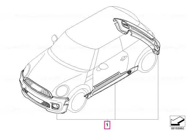 Aerodynamic package primed PDC - BMW - Mini Noutate
