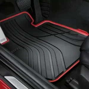 Livrare rapidă Set covorase spate "All-Weather", SportLine, Negru/Rosu - BMW Seria 3 F30 F31 F80 M3, Seria 4 F36