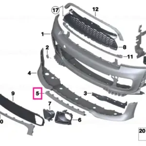 Super ofertă Spoiler, centre part, bottem BLACK - BMW - Mini