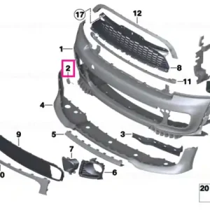 Flap, towing eye, primed - BMW - Mini Livrare expres